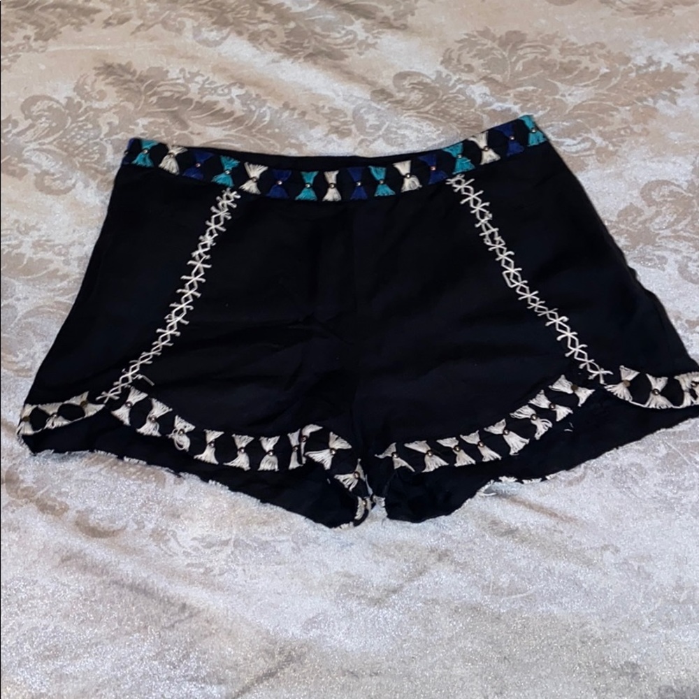 Free people navy linen shorts